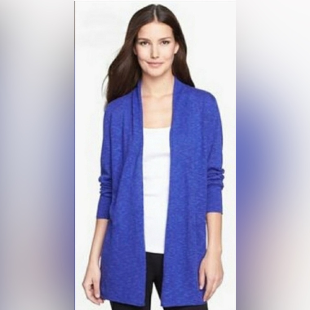Eileen Fisher Women's Vibrant Blue Silk/Cotton Cardigan